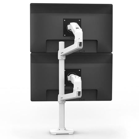 Ergotron LX Dual Stacking Monitor Arm with Tall Pole, White