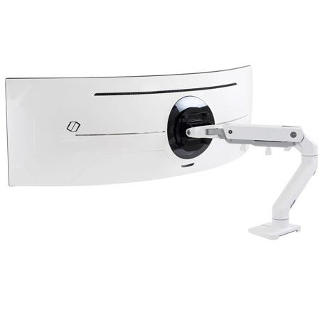 Ergotron HX Desk Mount Monitor Arm with HD Pivot, White