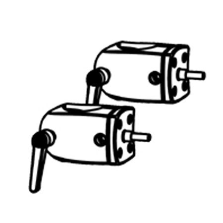 Ergotron DS100 Outboard Pole Clamps