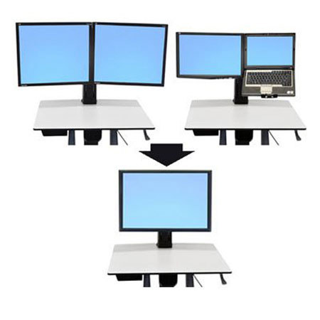 Ergotron Work Fit-C Convert-to-Single HD Kit from Dual or LCD & Laptop