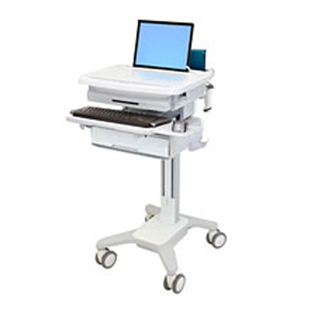 Ergotron SV31 StyleView PHD Laptop Cart, 1 Drawer, Non-powered