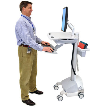 Ergotron StyleView EMR LCD Cart with LCD Arm, SLA Powered