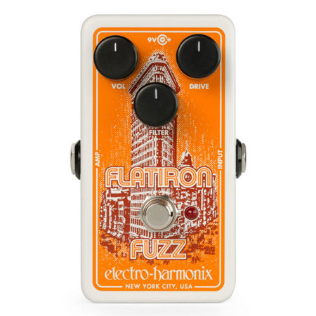 Electro-Harmonix Flatiron Fuzz Distortion Pedal for Electric Guitars