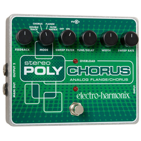 Electro-Harmonix Stereo Polychorus XO Analog Chorus/Flanger/Slapback Echo Pedal
