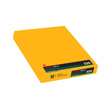 Kodak Professional Tri-X 320 (TXP) 4x5 Sheet Film (10-Sheet Pack)