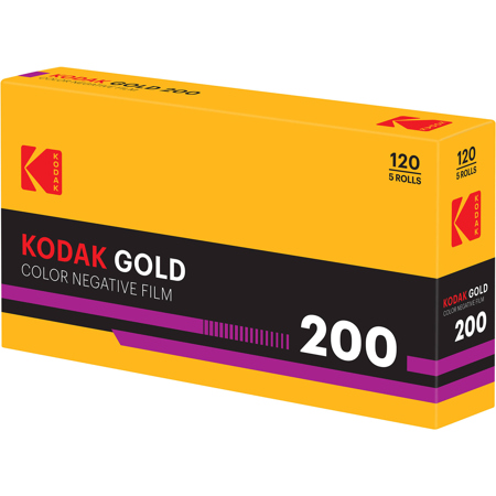 Kodak Gold 200 Color 120 Negative Roll Film, 5-Pack