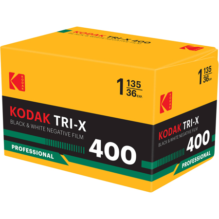 Kodak Professional Tri-X 400 Black and White 135 Negative Roll Film, 36 Exposures, Retro Packaging