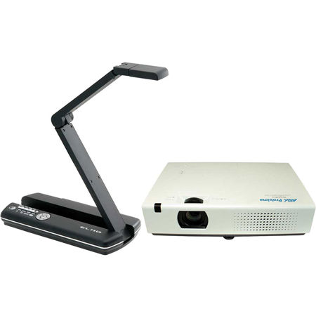 Elmo Mini Doc-Tor AP Bundle with MO1 Black Document Camera, C3327WA Projector