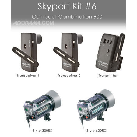 Elinchrom 207292 900W 600 ,300RX Monolights Set/Skyport