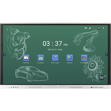 Elmo EL86R2 Board R2 86" 16:9 4K Ultra HD Wi-Fi IPS LCD Touchscreen Commercial Display with Integrated Speakers