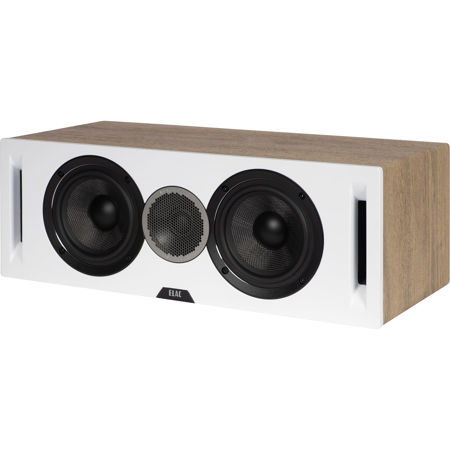 ELAC Debut Reference 5.25" 120W 2-Way Center Channel Speaker White Baffle/Oak Cabinet