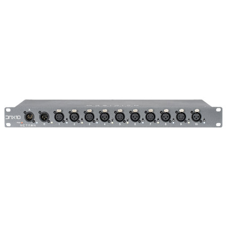Elation DMX10-53 19" Rackmount 10-Port 5 & 3-Pin XLR DMX Splitter