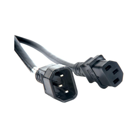 Elation Accu-Cable ECCOM 3' 16/3 AWG IEC M to F AC Extension Cord, Black