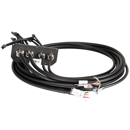 Elation 4W Hardwire Plate with Power I/O and DMX I/O Tails