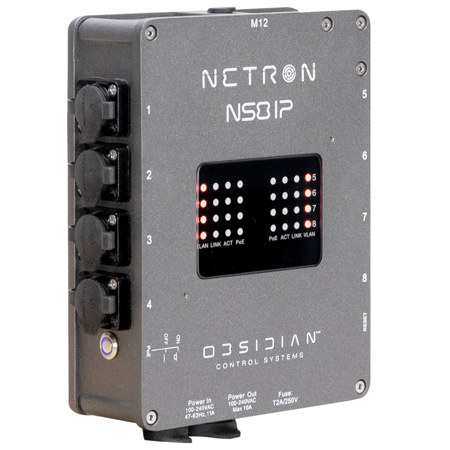 Elation NS8 IP IP66 8-Port Gigabit Network Switch with POE
