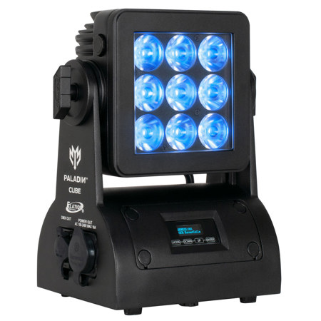 Elation PALADIN CUBE 9x 15W RGBW LED IP65 Wash/Flood Fixture, Black