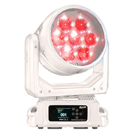 Elation PROTEUS RAYZOR 760 7x 60W RGBW LED IP65 Wash Moving Head, White Marine Grade
