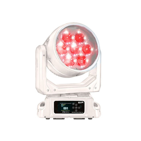 Elation PROTEUS RAYZOR 760 7x 60W RGBW LED IP65 Wash Moving Head with Hardwired Tails, White Marine Grade