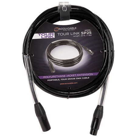 Elation Accu-Cable TOUR LINK 5P25 25' 5-Pin Male to Female Tour Grade DMX Cable