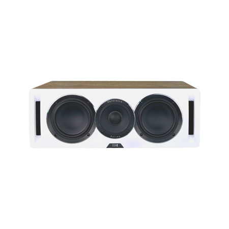 ELAC Uni-Fi Reference 5.25" 140W 3-Way Center Channel Speaker Satin White/Oak Sides