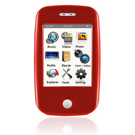 Ematic EM638VID 8GB MP3 Video Player with 3" Touch Screen, Red