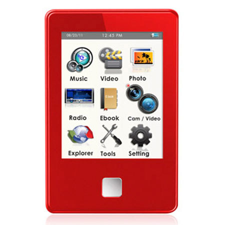 Ematic E8 4GB MP3 Video / Music Player, Red