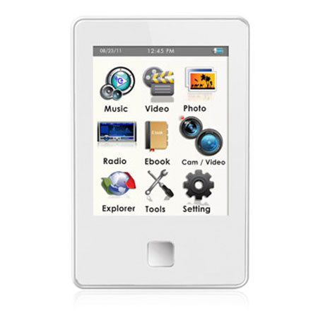 Ematic E8 4GB MP3 Video / Music Player, White