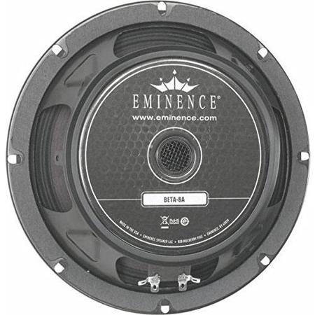 Eminence Speakers Beta-8A 8" 225W Mid-Bass PA Speaker Driver, 8 Ohm