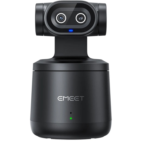EMEET PIXY 4K Ultra HD Live Streaming Wireless PTZ Camera with AI-Tracking,Black