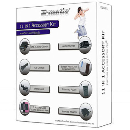 Ematic E1025GTC 11-in-1 Accessory Kit for iPod Touch