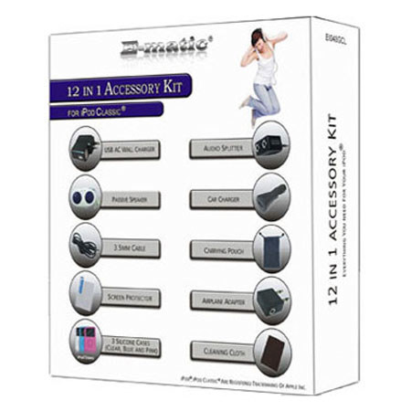 Ematic E1048GCL 12 in 1 Accessory Kit for iPod Classic