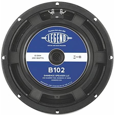 Eminence Speakers Legend B102 10" 200W Bass Guitar Speaker Driver, 8 Ohm