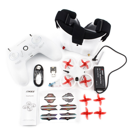 Emax EZ Pilot Ready-To-Fly Indoor Beginner FPV Drone Kit with Controller and Goggles