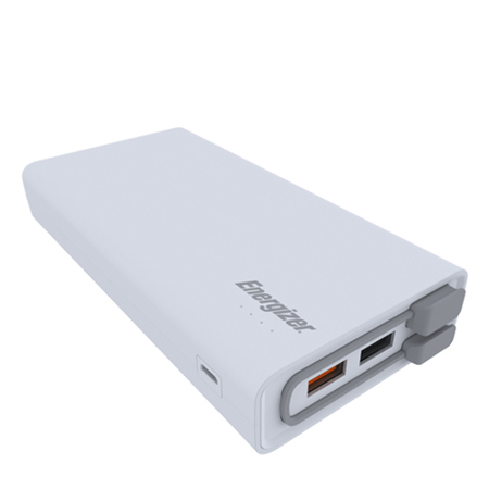 Energizer 20000mAh 3.1Amp Hard ABS Lithium Polymer Power Bank, White