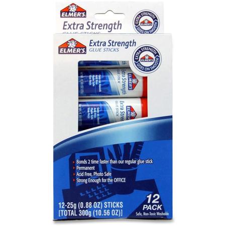 Elmer's Extra-Strength Office Glue Sticks, 0.88fl.oz, 12 Pack