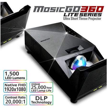 Elite Projector MosicGo Lite Series Ultra-Short Throw Projector with 58" Outdoor Screen