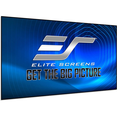 Elite Screens Aeon Series CLR 2 123" 16:9 4K/8K Ultra HD Wall Mount Edge Free Fixed Frame Projection Screen, TAA Compliant