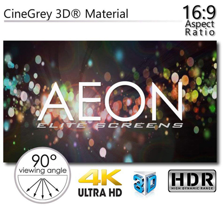 Elite Screens Aeon CineGrey 3D 135" 16:9 4K UHD Wall Mount Projector Screen