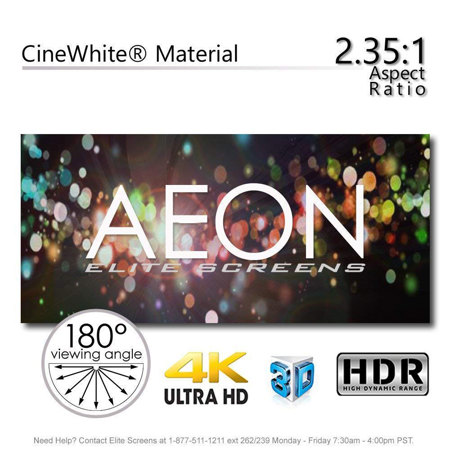 Elite Screens Aeon CineWhite 138" 2.35:1 4K UHD Wall Mount Projector Screen