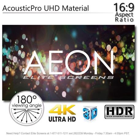 Elite Screens Aeon AcousticPro UHD 150" 16:9 4K UHD Wall Mount Projector Screen