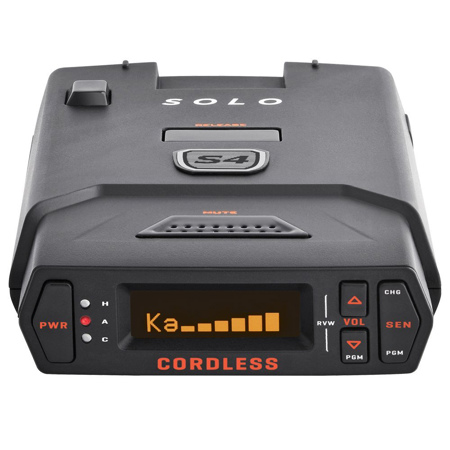 Escort SOLO S4 Cordless Long Range Laser Radar Detector, Black