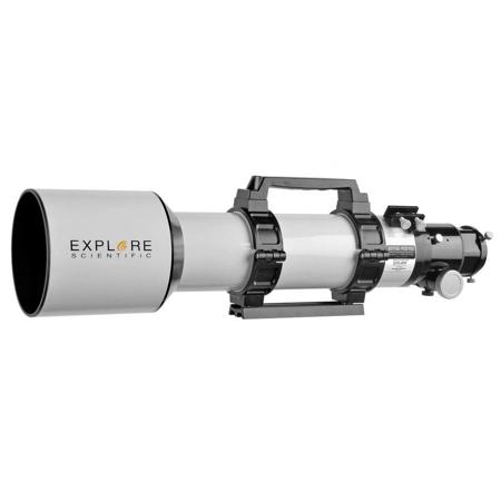 Explore Scientific FCD100 Series ED102 102mm f/7 Air-Spaced Aluminum Apochromatic Triplet Refractor Telescope (OTA Only), 1.14 arcsec Resolution, 714mm Focal Length, Two-Speed 2" Rack-and-Pinion Focuser, White