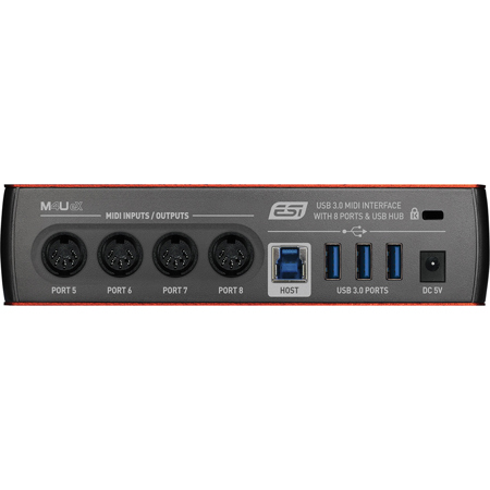 ESI M4U eX 8-Port USB 3.2 Gen 1 MIDI Interface with USB Hub M4U EX