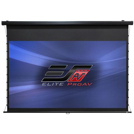 Elite Screens ProAV Manual Tab-Tension Pro CineGrey 5D 125" 16:9 4K Ultra HD Wall/Ceiling Mounted Manual Pull Down Projector Screen with Auto Lock