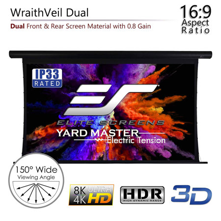 Elite Screens Yard Master Tension 100" 16:9 Outdoor Front/Rear Projection Screen