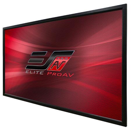 Elite Screens Pro Frame CineWhite 144" 16:10 Wall Mount Projector Screen, Black