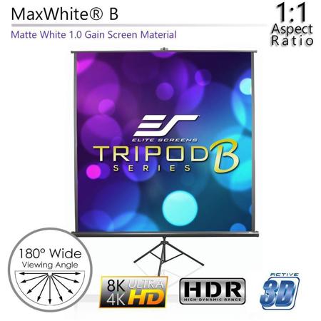 Elite Screens Tripod B MaxWhite B 136" 1:1 4K Ultra HD Manual Projector Screen