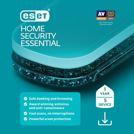 ESET Home Security Essential 1-Year Subscription Plan 5 Device