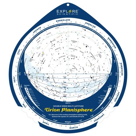 Explore Scientific Tirion Double-Sided Multi-Latitude Planisphere