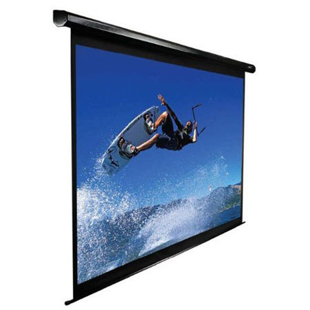 Elite Screens VMAX2 120" Projection Screen, 72x96" View Area, 4" Top, Black